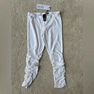 NWT bobi white leggings ruched size XS
